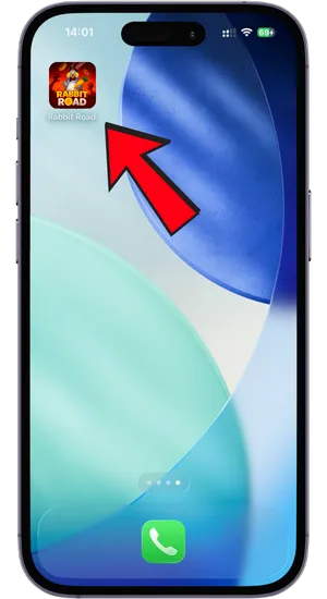 Conferma salvataggio icona Rabbit Road su iOS